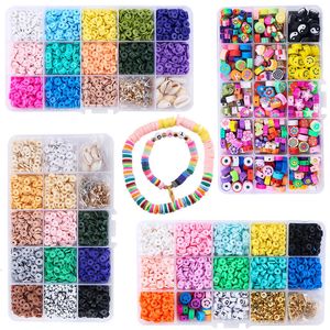 Acrylique Plastique Lucite 15 Fentes 6mm Plat Polymère Argile Perles DIY Bijoux Marquage Perles Ensemble Avec Pendentif Charmes Pour DIY Fabrication de Bijoux Bracelets Collier 230809