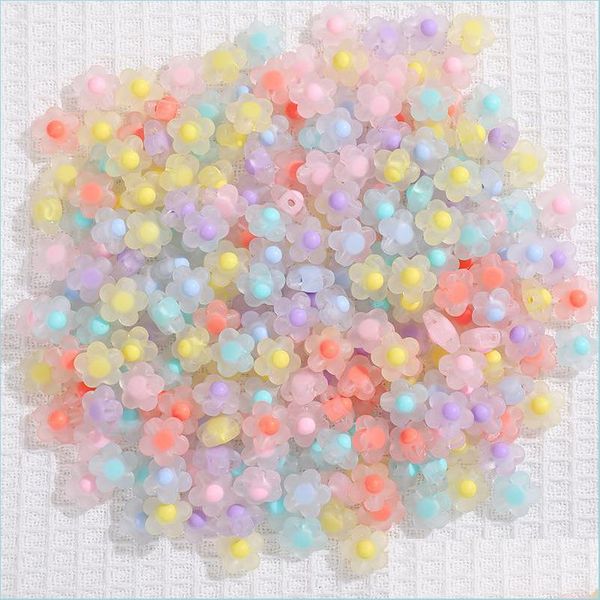 Plástico acrílico Lucite 16Mm Estera Acrílico Girasoles Cuentas Espaciador suelto para la fabricación de joyas Diy Accesorios hechos a mano 5615 Q2 Drop Dhdnf