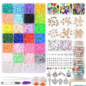 Acryl Plastic Lucite 7200 stks/doos 6mm Klei Armband Kralen Voor Sieraden Maken Kit Plat Rond Polymeer Heishi Diy Handgemaakte Accessoires D Dht39