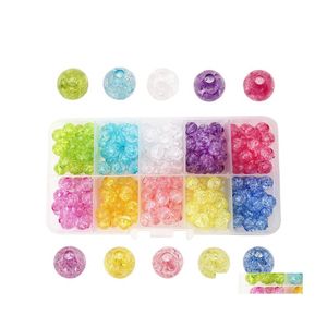 Acrylique Plastique Lucite 8/10Mm Mticolor Placage Perles Acryliques Lâche Entretoise Perle Ronde Bijoux Plastique/Résine Perle Artificielle Fabrication Otgfw