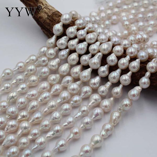 Perles d'eau douce baroques de culture en plastique acrylique lucite 40 cm brin 7 8 mm perles blanches en forme de larme pour bracelet à bricoler soi-même collier bijoux faire accessoire 230710