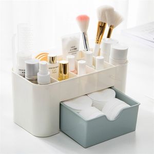Acrylic Plastic Makeup Organizer Storage Box with Drawer Cotton Swab Stick Storage Case lipstick organizer brush holder makeup 220808