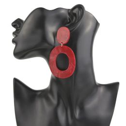 Boucles d'oreilles en cercle de plaque en acrylique pour femmes oreilles de bijoux oreilles longues géométriques multicouches boucles d'oreilles colorées Pendientes 2023