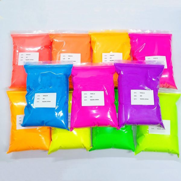 Polvos acrílicos Líquidos 1KG 2 en 1 Polvo de uñas Colección de luces de neón escent 12 colores Dip Mica Pigment Art Dipping Tr 51 230703