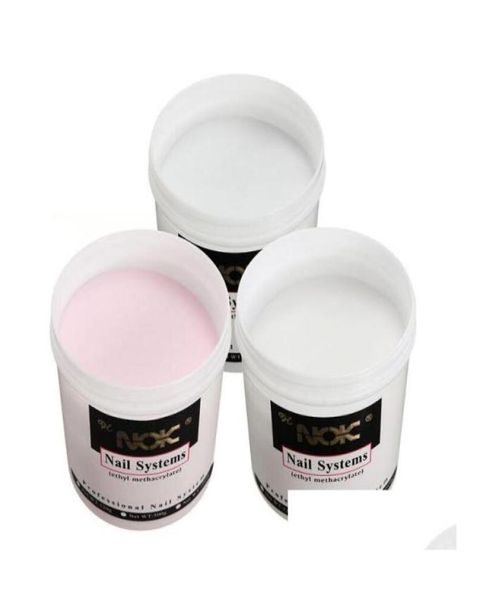 Polvos acrílicos Líquidos 1 pieza 120G Pro Tamaño súper grande Nail Art Builder Herramientas Consejos Claro Blanco Rosa Manicura Kit de belleza Drop Delivery9806786