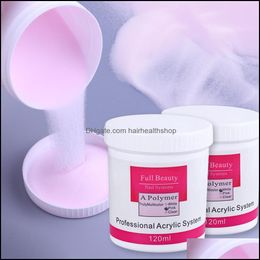 Acryl poeders vloeistoffen 1 stks poeder helder roze witte snij kristal polymeer 3D nail art tips bouwer manicure voor nagels ji789 dro dh0zu