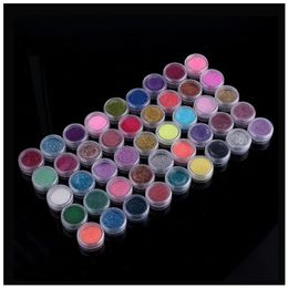 Acryl Poeders Vloeistoffen 45 Kleuren Nail Art Glitter Set Ultrafijne Nagels Decoratie Pigment DIY Manicure 230712