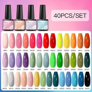 Acrylpoeders Vloeistoffen 60 40 20-delige gelnagellakset Vernis Semi-permanente UV-lak voor manicure Soak Off Kit Base Top Coat Kits 231113