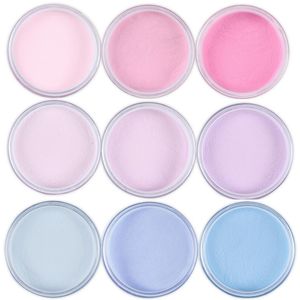 Poudres Acryliques Liquides 9Box Set Mixte Coloré Gradient Sculpté Poudre Nail Extension 3D Professionnel Manucure Pigment Dust Tip Accessoires 230703