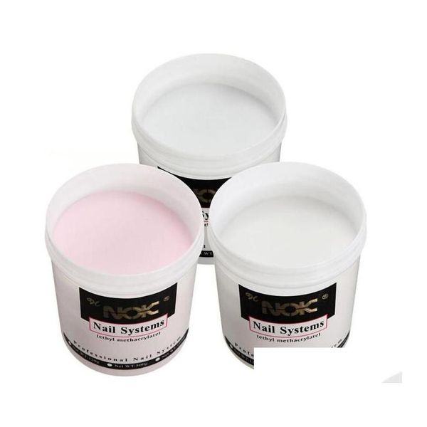 Líquidos en polvo acrílico Líquidos en polvo acrílico 1 pieza 120G Pro Tamaño súper grande Nail Art Builder Herramientas Consejos Claro Blanco Rosa Manicura Be Dhlsk