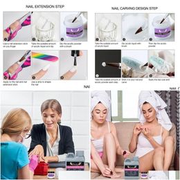 Powders acrílicos Líquidos Mtifuncionales Kit de juego de uñas Mtifuncional uñas duraderas con herramientas de estilo de pincel de monómero líquido para DIY 230712 Drop deli DH71Q