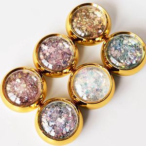 Acrylpoeders Vloeistoffen Multi-Box Holografische Nagelglitterset Gouden Fles DIY Vlokken VOOR Nail Art Stof Hexagon Glitterpoeder Zeemeermin Pailletten Voor Nagel # 231005