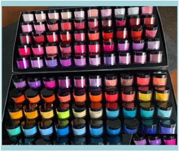 Acryl Poeders vloeistoffen Nail Art Salon Health Beauty 10Gbox Fast Dry Dip Powder 3 In 1 Franse nagels Match Color Gel Pools Lacu9316361