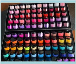 Poudres en acrylique Liquides Nail Art Salon Health Beauty 10gbox Fast Dry Dip Powder 3 in 1 French Nails Match Color Gel Polish Lacu7358026325