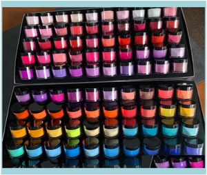 Acryl Poeders vloeistoffen Nail Art Salon Health Beauty 10Gbox Fast Dry Dip Powder 3 In 1 Franse nagels Match Color Gel Pools Lacu9316361