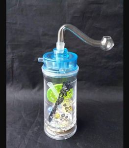 Les accessoires de bongs en verre de verre de crochet d'eau acrylique ne contiennent pas d'électronique, pipes à fumer en verre colorées mini pipes à main multicolores être