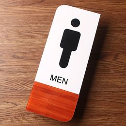 Acryl hout graan toilet teken prompt mannen vrouwen wc toilet borden deur sticker deurplaat creatieve bewegwijzering