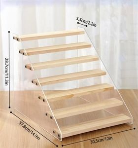 AcrylicWood Display Stand Rack Plank voor Figuren Make-Up Parfum Organizer Nagellak 2202163744604