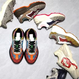 Designer Rhyton Casual Schoenen Mannen Vrouwen Sneakers Vintage Chaussures Platform Sneaker Aardbei Muis Mond Schoen Met Doos