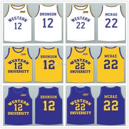 Acción Bronson 12 Jersey de baloncesto Anfernee Hardaway Butch McRae 22 Western University Blue Chips Retro Men's Ed Custom Name Jerseys