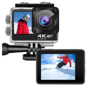 Caméra d'action 4K 30FPS 1080P Sport Caméras 2.0 Tactile LCD 4X EIS Double Écran WiFi Étanche Télécommande Webcam Enregistreur Vidéo