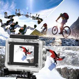 Action-Kamera 4K Ultra HD 30FPS 170D Unterwasser Wasserdichter Helm Videoaufzeichnung Außenfernbedienung WiFi 2.0-Bildschirm Mini-Sportkamera HKD230828 HKD230828