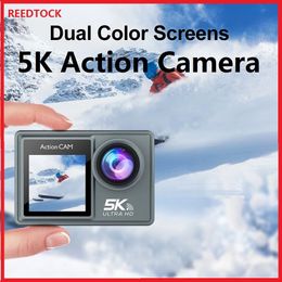 Caméra d'action 5K 30FPS 1080P, télécommande Wifi, double écran, étanche à 170 °, adaptée à l'extérieur, caméra de sport 4K 60FPS 240304