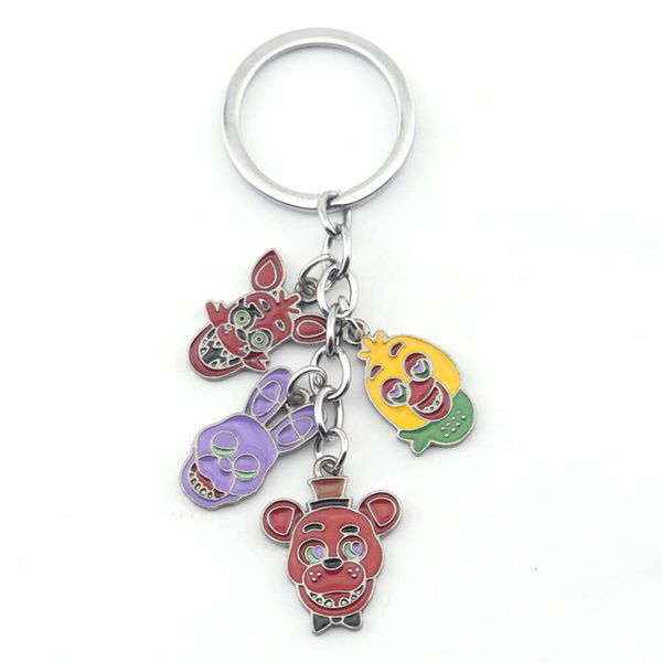 Figure d'action Chica Keychains Movie Five Night at Freddy Keychain Metal Pendant Llavero Chaveiro Gift for Fans