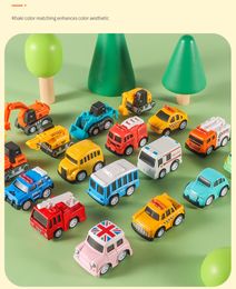 Modelo de acción para construir rompecabezas, juguetes modelo, 6 uds., modelo de bloque de coche, juguetes de aleación, camión, ingeniería, modelo de vehículo, modelo de excavadora, paisaje, coche de carreras, modelo de coche, regalo de Navidad