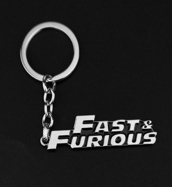 Película de acción Fast Furious diseño de letras Logo llaveros de aleación llavero llavero accesorios 5648898