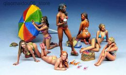 Action Toy Figures 1 35 Résine Diecast Summer Girls Group Bikini 7 Personne de plage Scène non dessinée