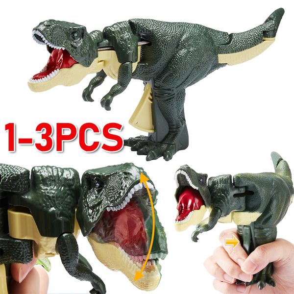 Figuras de juguete de acción 1-3PCS Niños Descompresión Dinosaurio Juguete Creativo Telescópico Primavera Swing Dinosaurio Fidget Toys Regalos de Navidad para niños 230912