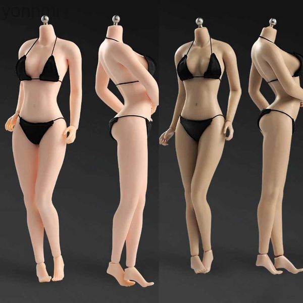 Figuras de juguete de acción 1/6 Figura de cuerpo sin costura femenina Juguetes AB001 12 Cuerpo sin costura de gran bestia bronceado pálido flexible con pies extraíbles ldd240312