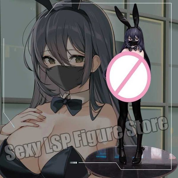 Action Toy Figures 1/7 b Figure d'anime complète Figure Kuro Bunny Kouhaichan Masque Ver 25cm PVC Figure Action Toy Adults Collection Hentai Model Doll Gifts Y240425MR2H