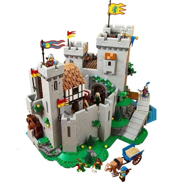 Figuras de juguete de acción 10305 Rey León Caballero Castillo medieval Modelo Bloque de construcción Conjunto de bloques Juguete Regalo de Navidad para niños 230720