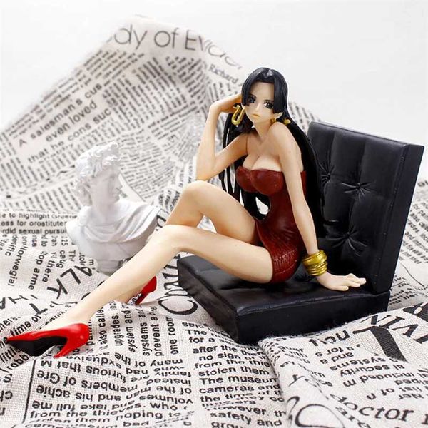 Action Toy Figures 10cm Characon animé One Piece Boa Hancock Sofa Black / Red Dress Series Modèles Childrens Toy Caractère Action Caractère Décoration ACCESSOIRATIONSL2403