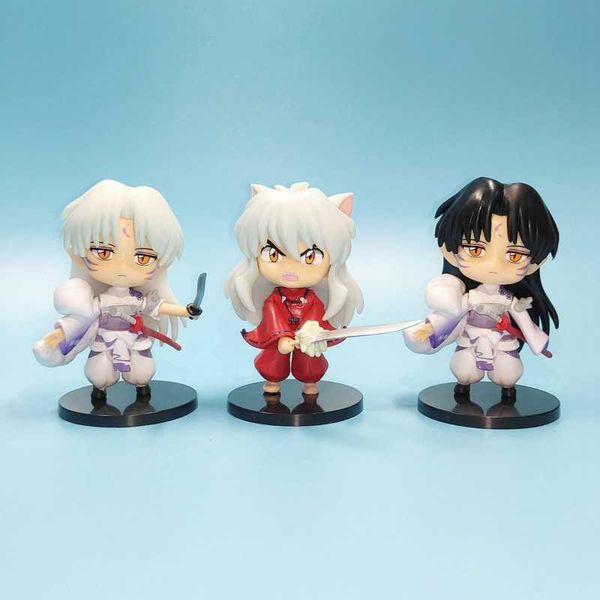 Figuras de juguete de acción, figura de Anime de 10CM, versión Monster Silver, pelo largo, traje rojo, modelo, muñecas, juguete para regalo, adorno en caja coleccionable