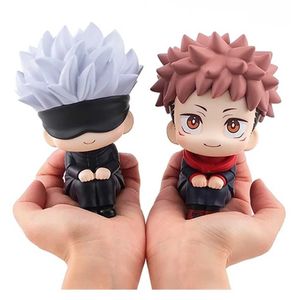 Actie speelgoedfiguren 10cm anime kaisen figuur itadori yuji gojo satori fushiguro megumi kugisaki kawaii speelgoed pvc model actie figuur kid cadeau t240506