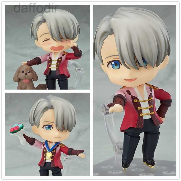 Figuras de juguete de acción 10 cm anime YURI en figuras de hielo Katsuki Yuri 736 # 762 # Victor Nikiforov 741 # Figura de acción de PVC Colección de juguetes de dibujos animados regalo de muñeca 240308