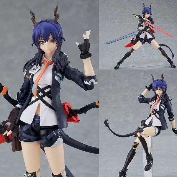 Figurines d'action 10cm Ver.Q Arknights W Anime Game Figure Arknights # 1375 Ch'en PVC Action Figure Arknights Amiya Lapin Oreilles Figurine Poupée Jouets AA230413