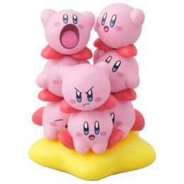 Action Toy Figures 10pcs Mini Dolls Set Anime Game Star Kirby Pile Up Figure Toy Cartoon Action Figurine Empilements Enfants Pouet éducatif T240506