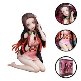 Actiespeelfiguren 12 CM Kamado Nezuko Hot Anime Karakter Statisch Demon Slayer Model Poppen Speelgoedcadeau Verzamelen Uitkleden Ornamenten Kawaii Meisje Figuur