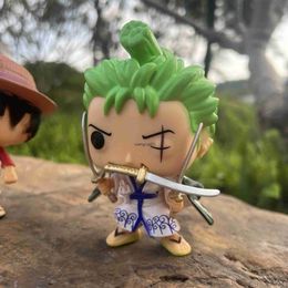 Action Toy Figures 12cm One Piece Roronoa Zoro Tony Luffy Cartoon Anime Statue PVC Collection d'action Modèle Toys for Children Gift