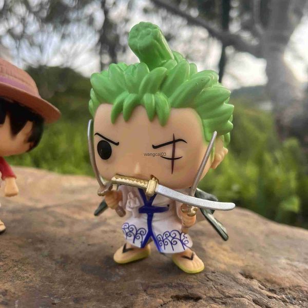 Figuras de juguete de acción 12cm One Piece Roronoa Zoro Tony Luffy Cartoon Estatua de anime Estatuas PVC Modelo de colección de acción para niños regalo