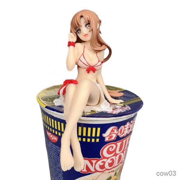 Action Toy Figures 12cm Sword Art Online Anime Figure Noodle Assis Sexy Girl Action Figure Adulte Collection Modèle Poupée Jouet Cadeau R230707