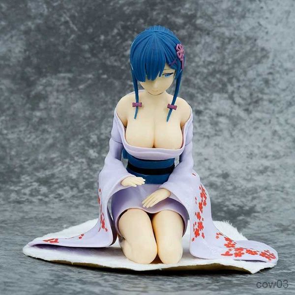 Action Toy Figures 13CM Anime Figure Re Life In Different World From Zero Sexy Kimono Yukata Modèle à genoux Toy Static Doll R230710