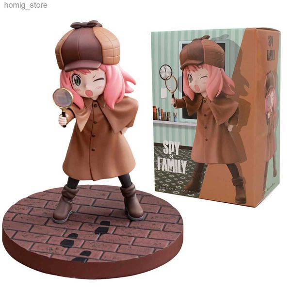 Action Toy Figures 13cm Anime Spy Family Anya Figure Detective Game Animated Version Detective Dhy Up Model Toy Gift Collection Action Figure Y240415