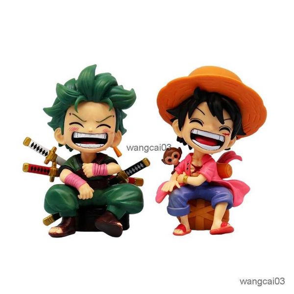 Action Toy Figures 13cm One Piece Figure Luffy Model Toy Roronoa Zoro Assemblé Model Kid Birthday Gift