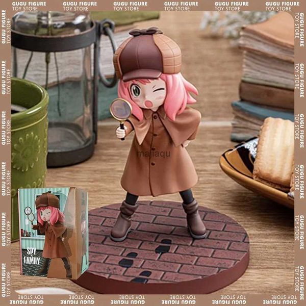 Figuras de juguete de acción 13 cm SPY FAMILY Figurita Anya Forger Figuras de acción Uniforme de detective PVC Anime Modelo Colección Ornamen Juguetes Año nuevo Regalo para niños