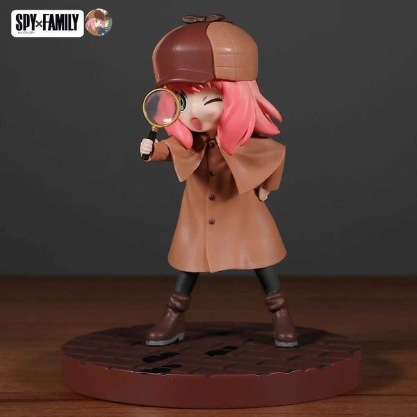 Action Toy Figures 13cm Spyfamily Detective Uniforme Anya Forger Figures PVC Modèle Anime Collection Toy Kids Gift Y240514